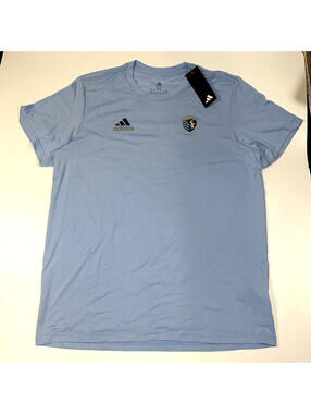 Adidas Sporting Kansas City MLS T-Shirt Men’s Size XLT Blue Training NWT